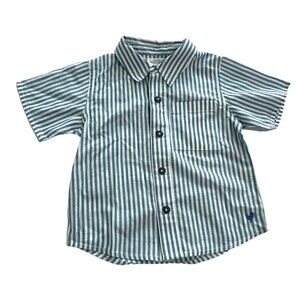 Blue Rooster Button-Down Shirt in Blue Stripe